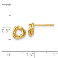14k Polished Knot Post Earrings-TM707