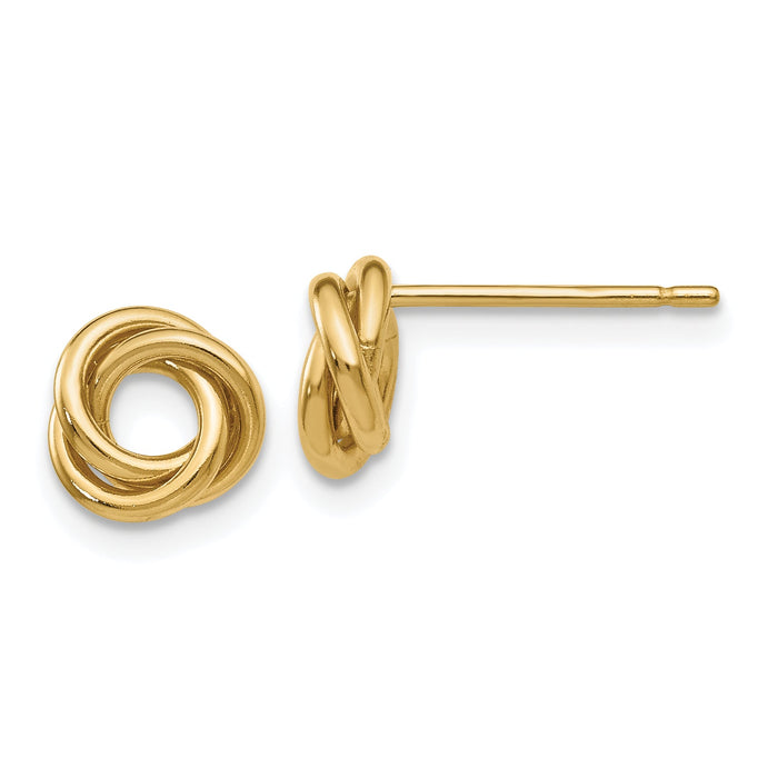 14k Polished Knot Post Earrings-TM707