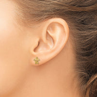 14k Peace Turtle Post Earrings-TM777
