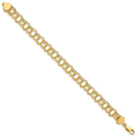 14k Triple Link Charm Bracelet-TO665-8