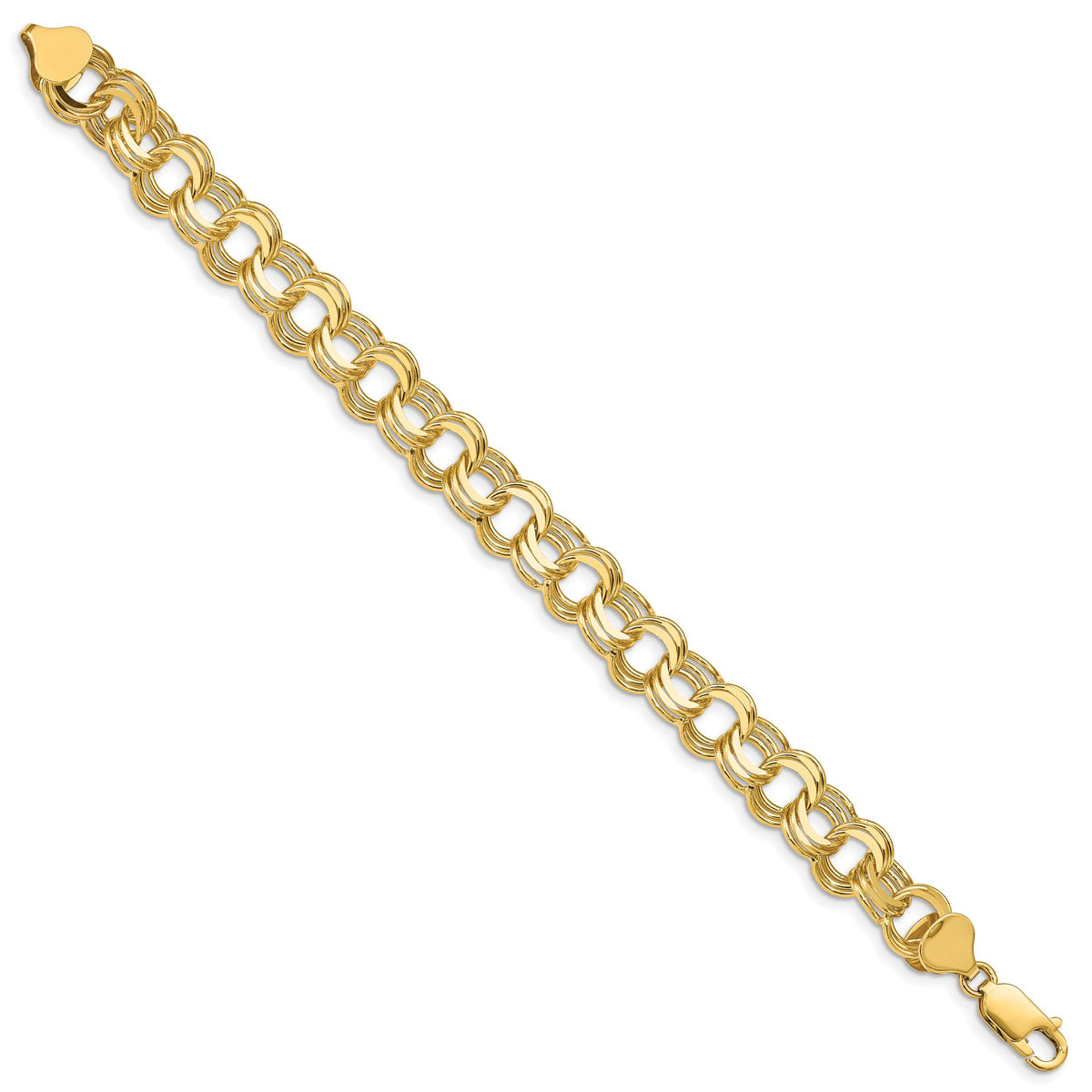 14k Triple Link Charm Bracelet-TO667-7