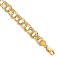14k Triple Link Charm Bracelet-TO667-8