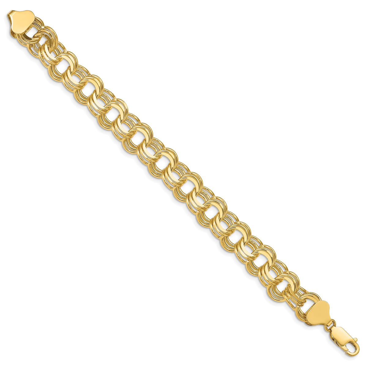 14k Triple Link Charm Bracelet-TO668-8