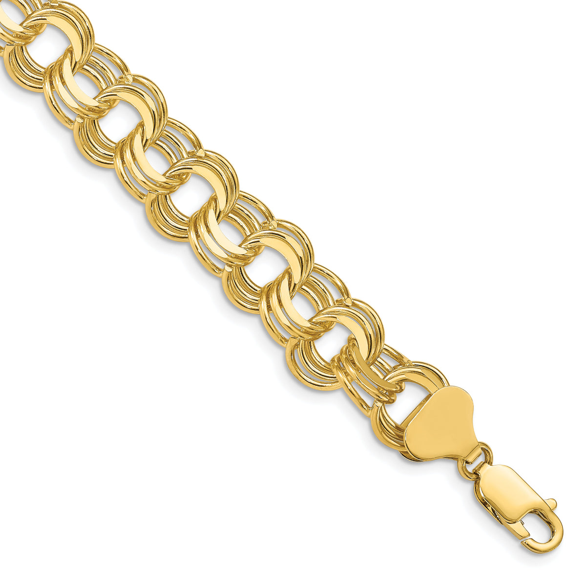 14k Triple Link Charm Bracelet-TO668-7