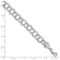 14k White Gold Triple Link Charm Bracelet-TO748W-7