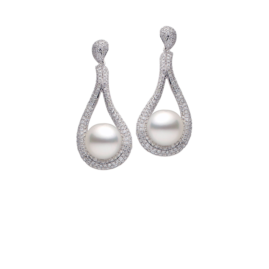 PEARL & DIAMOND EARRINGS