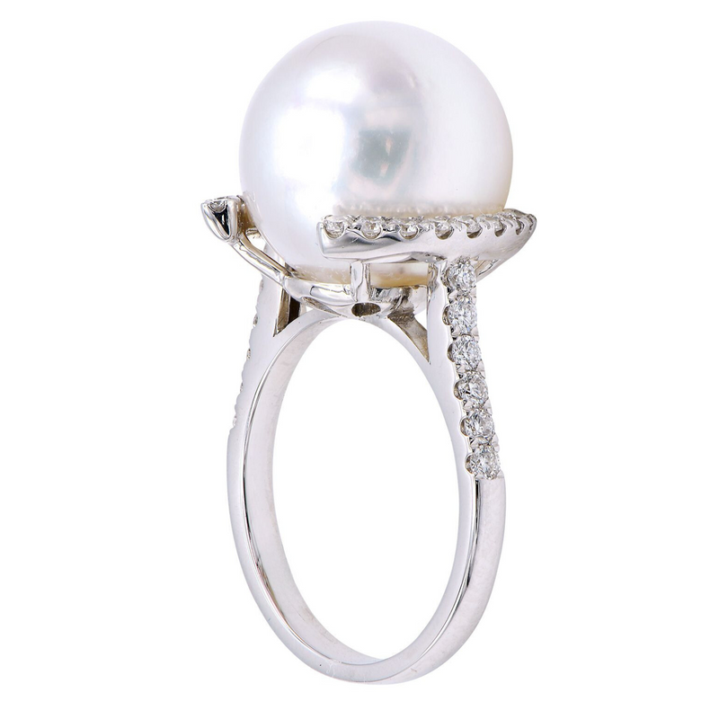 PEARL  & DIAMOND RING