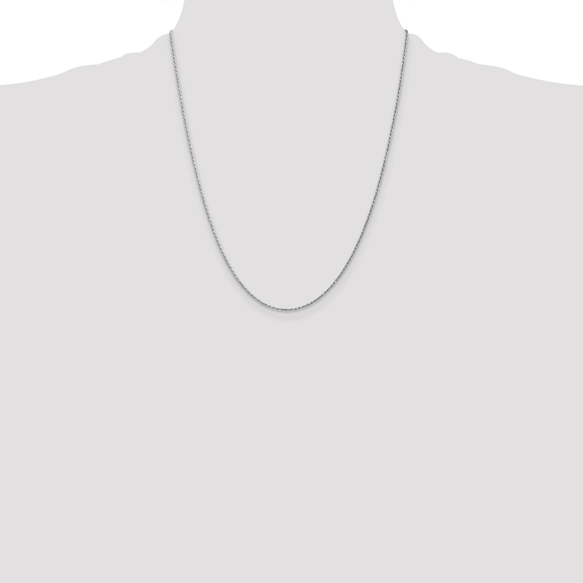 14k WG 1.15mm D/C Machine-made Rope Chain-W010-22