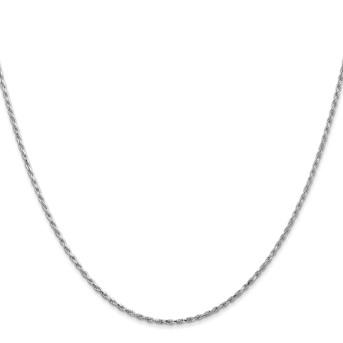 14k WG 1.30mm D/C Machine-made Rope Chain-W012-30