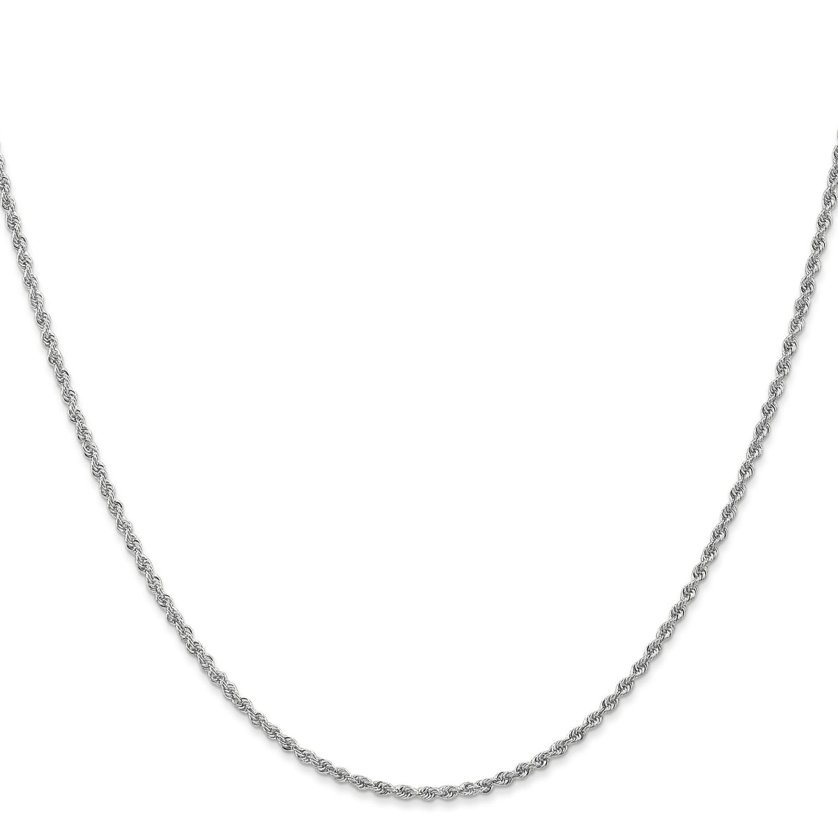 14k WG 1.5mm Regular Rope Chain-W012S-20