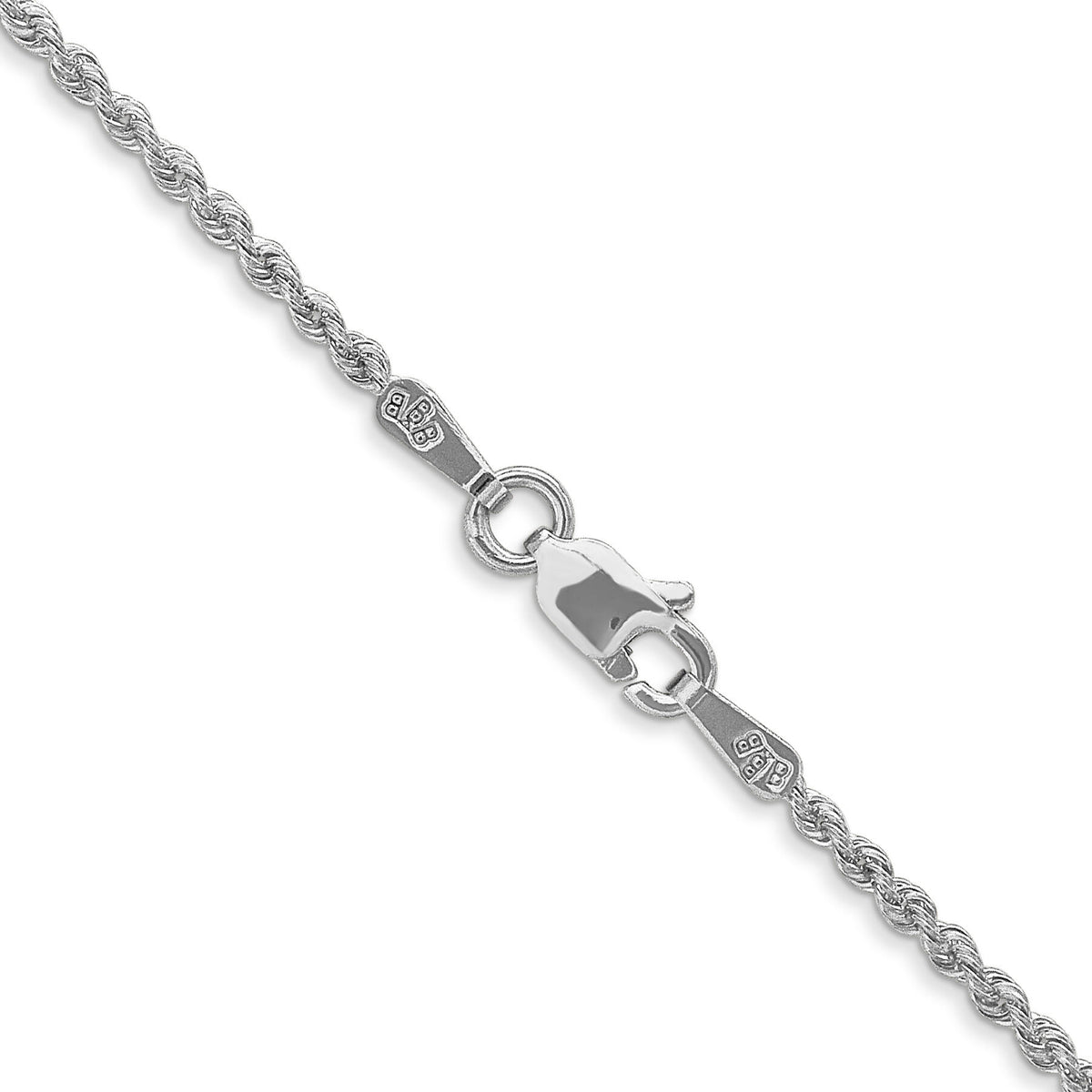 14k WG 1.5mm Regular Rope Chain-W012S-22