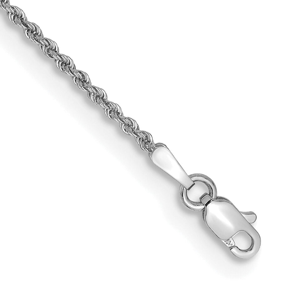 14k WG 1.5mm Regular Rope Chain-W012S-8