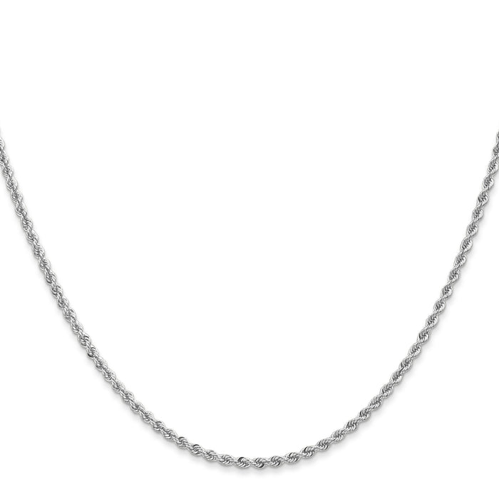 14k WG 2.0mm Regular Rope Chain-W014S-16