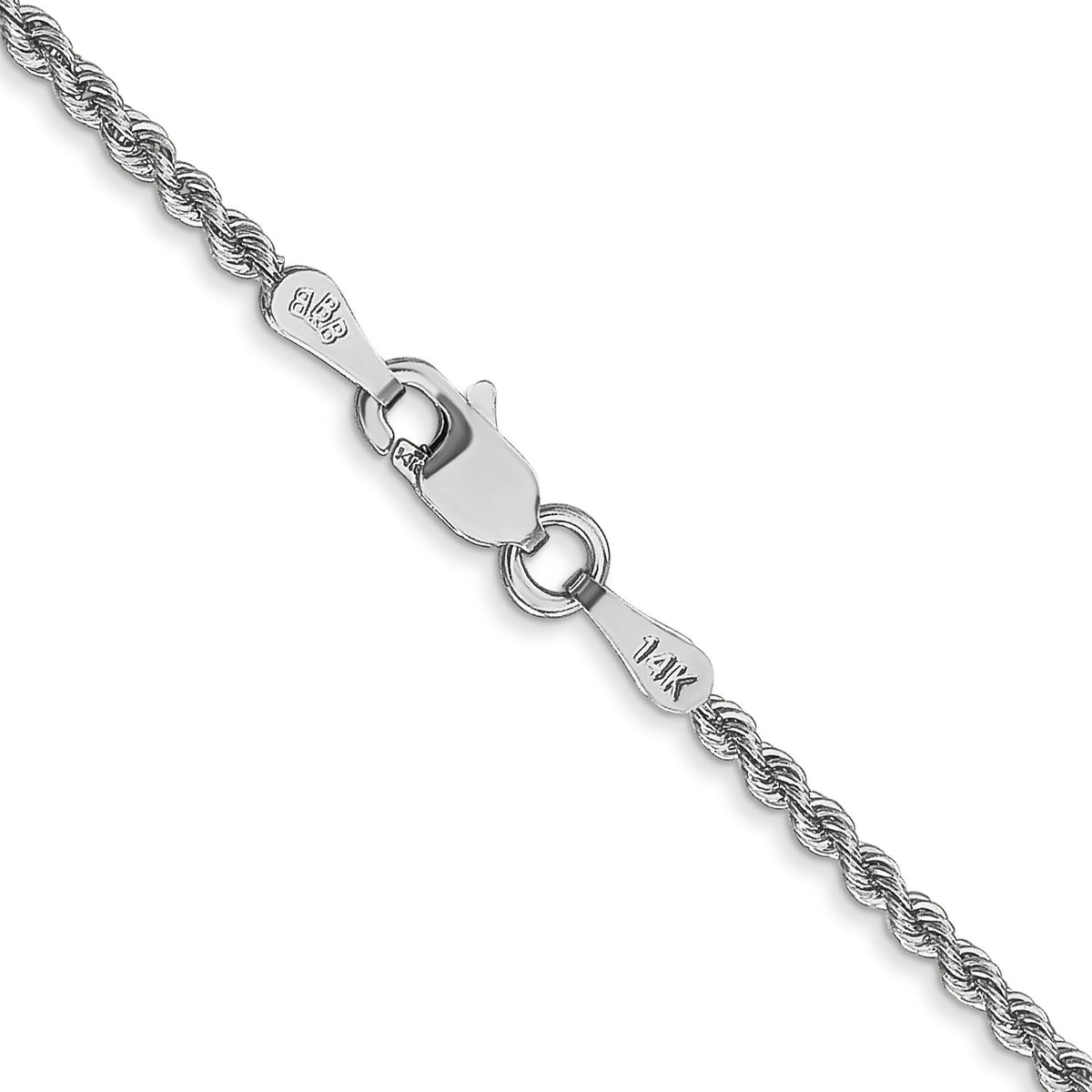 14k WG 2.0mm Regular Rope Chain-W014S-30