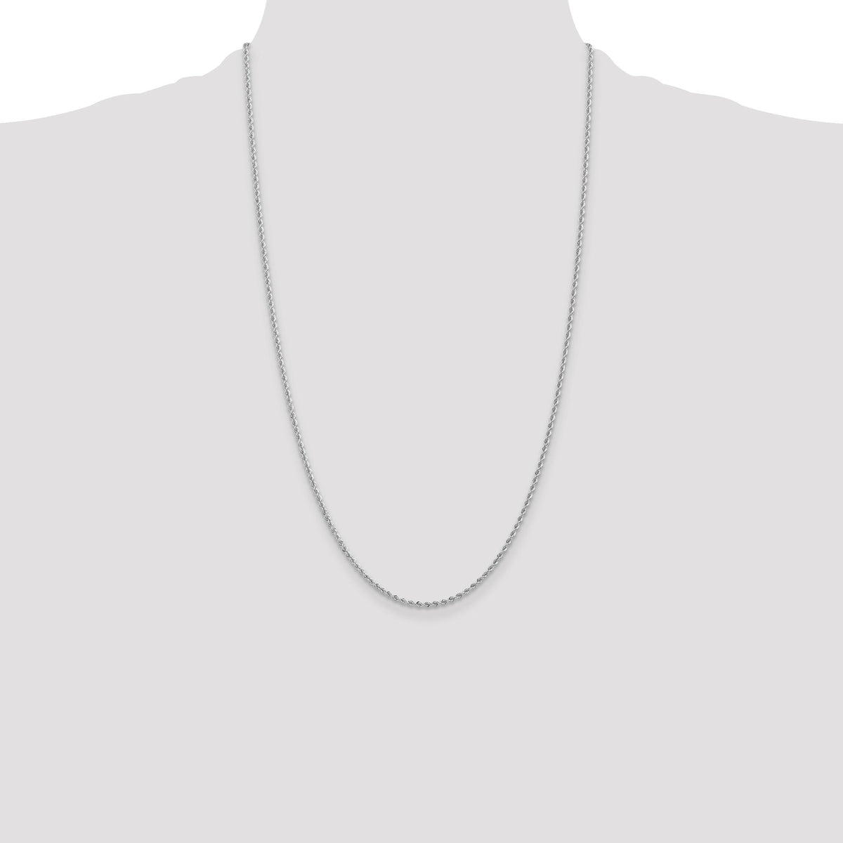 14k WG 2.0mm Regular Rope Chain-W014S-26