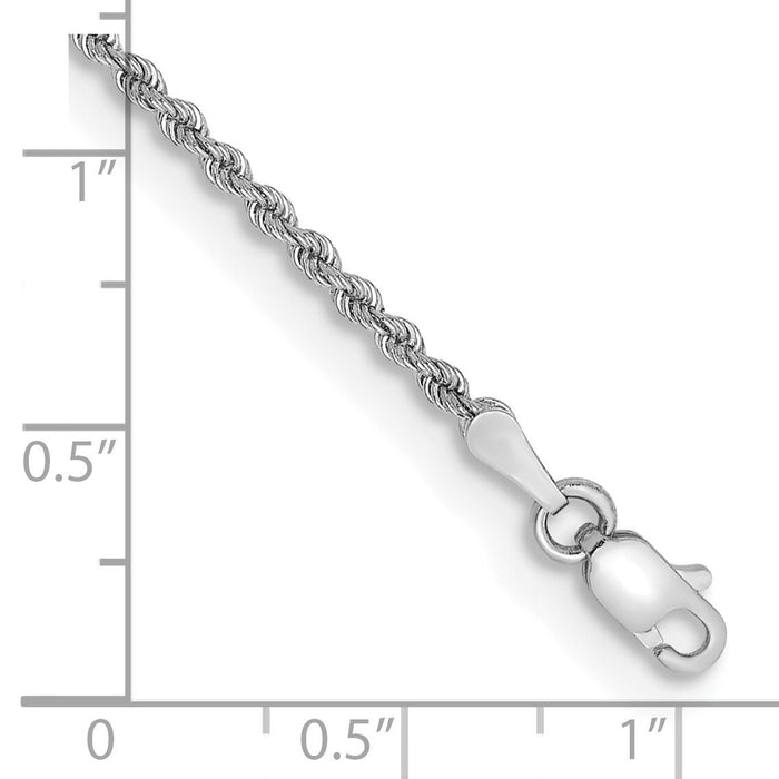 14k WG 2.0mm Regular Rope Chain-W014S-8