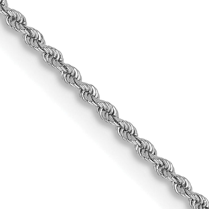 14k WG 2.0mm Regular Rope Chain-W014S-16