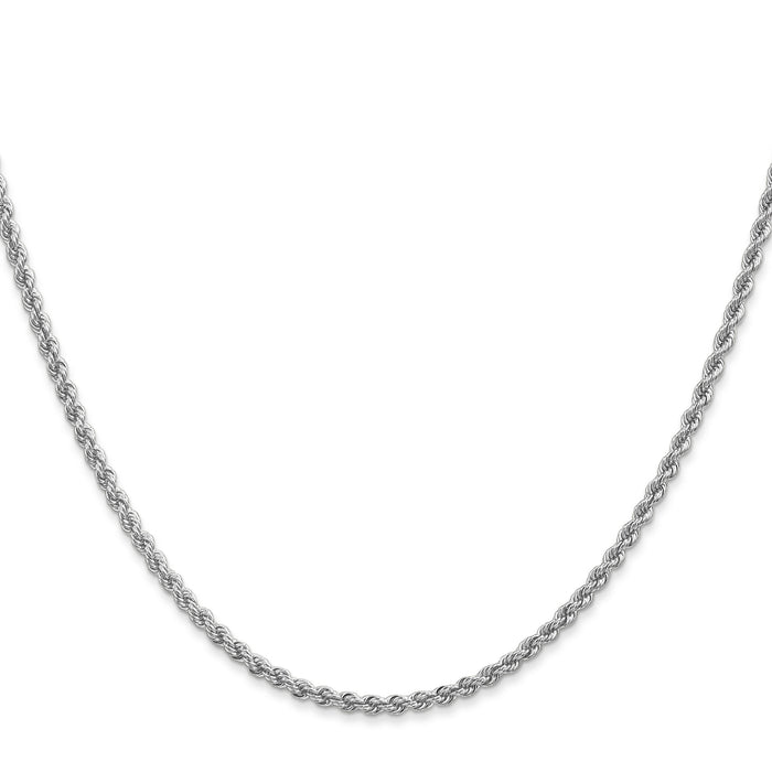14k WG 2.25mm Regular Rope Chain-W016S-30