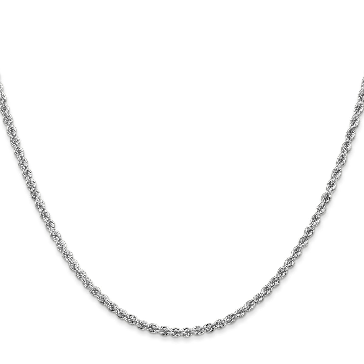 14k WG 2.25mm Regular Rope Chain-W016S-20