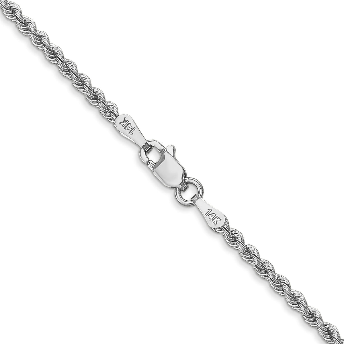 14k WG 2.25mm Regular Rope Chain-W016S-24