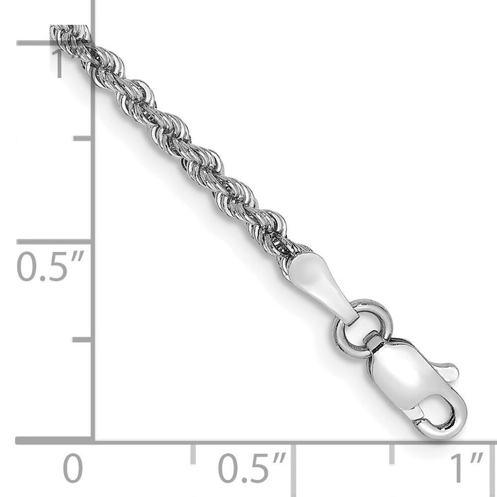 14k WG 2.25mm Regular Rope Chain-W016S-7
