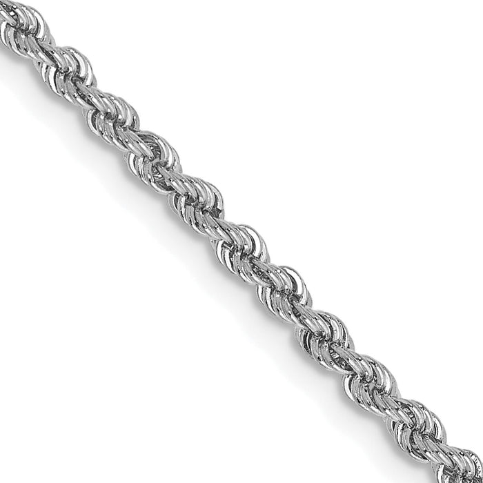 14k WG 2.25mm Regular Rope Chain-W016S-30