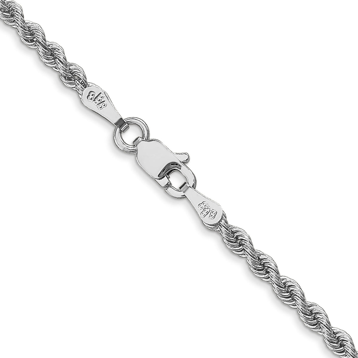 14k WG 2.5mm Regular Rope Chain-W018S-20