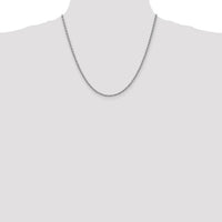 14k WG 2.5mm Regular Rope Chain-W018S-20