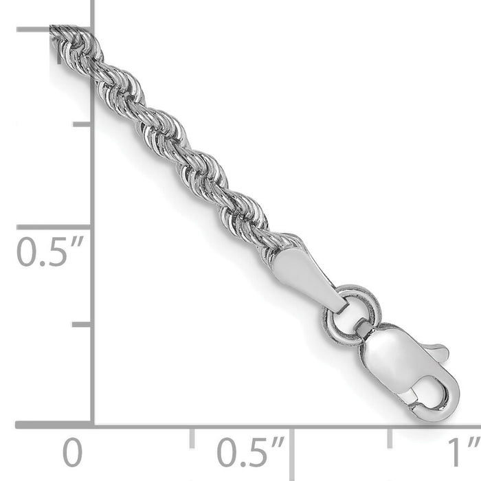 14k WG 2.5mm Regular Rope Chain-W018S-7