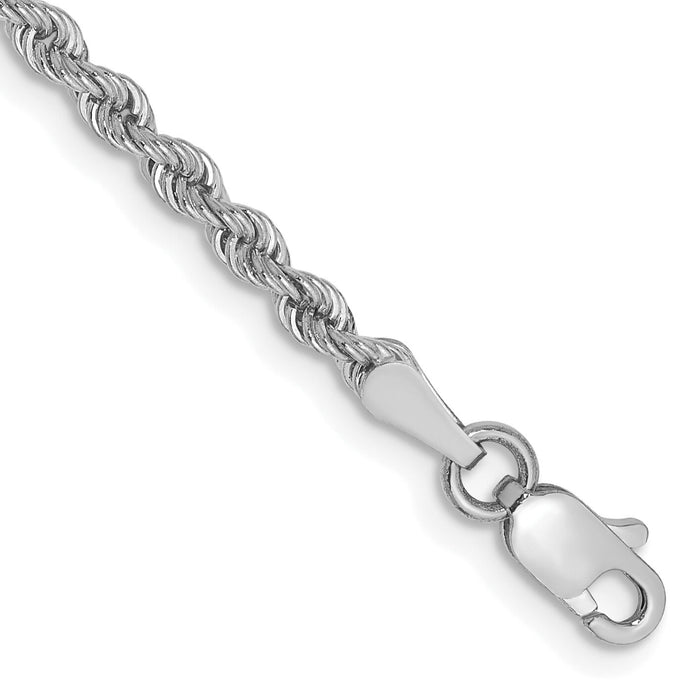 14k WG 2.5mm Regular Rope Chain-W018S-7