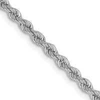 14k WG 2.5mm Regular Rope Chain-W018S-20