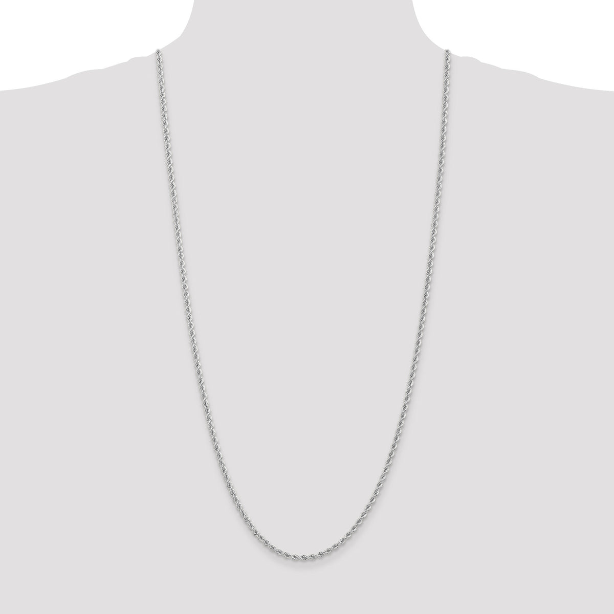 14K WG 2.75mm Regular Rope Chain-W021S-30