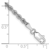 14K WG 2.75mm Regular Rope Chain-W021S-8