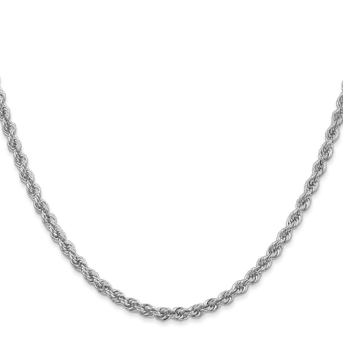 14k WG 3.0mm Regular Rope Chain-W023S-20