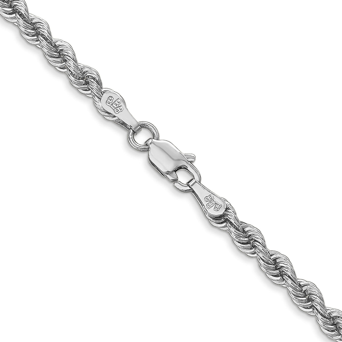 14k WG 3.0mm Regular Rope Chain-W023S-20