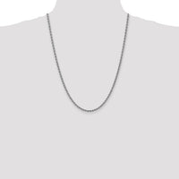 14k WG 3.0mm Regular Rope Chain-W023S-24