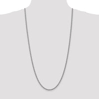14k WG 3.0mm Regular Rope Chain-W023S-30