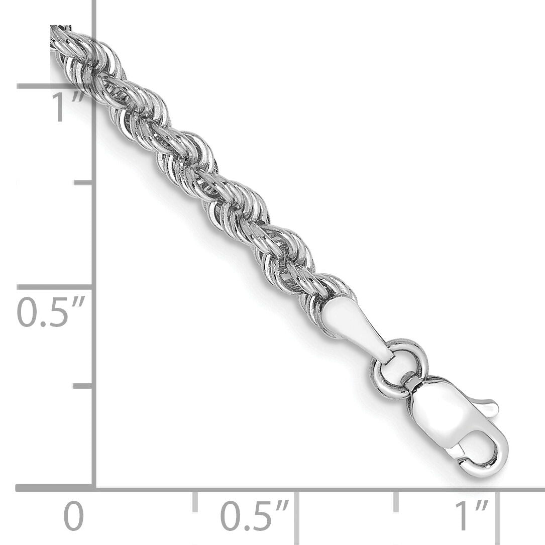 14k WG 3.0mm Regular Rope Chain-W023S-7