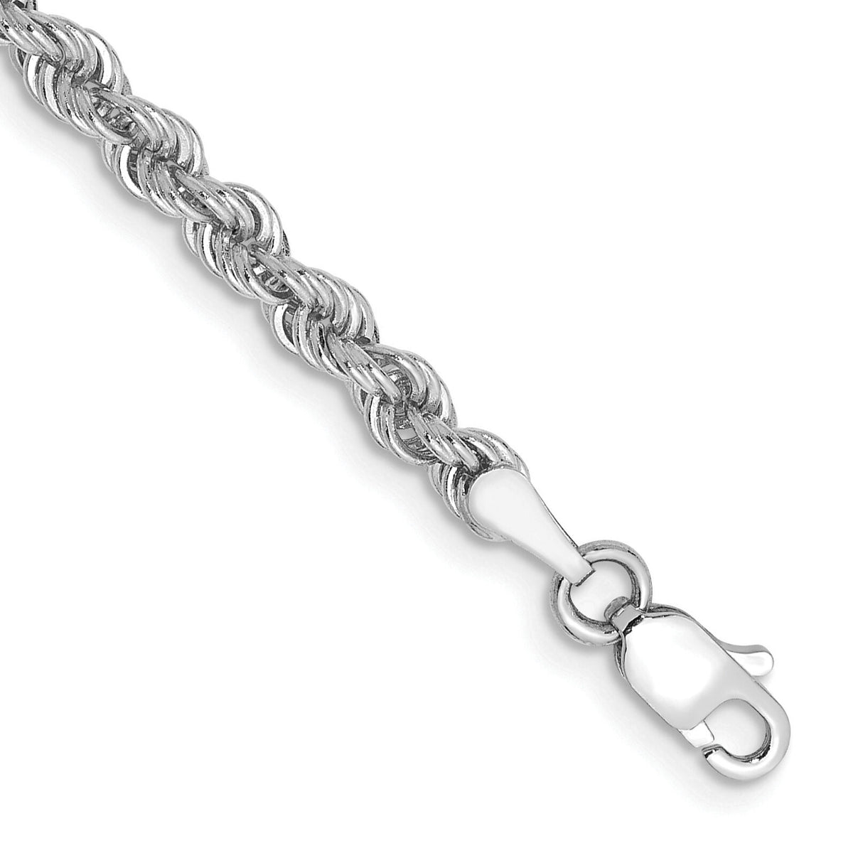 14k WG 3.0mm Regular Rope Chain-W023S-7