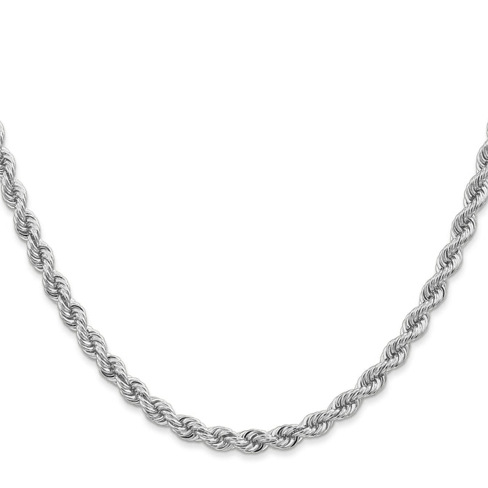 14k WG 4.0mm Regular Rope Chain-W030S-30