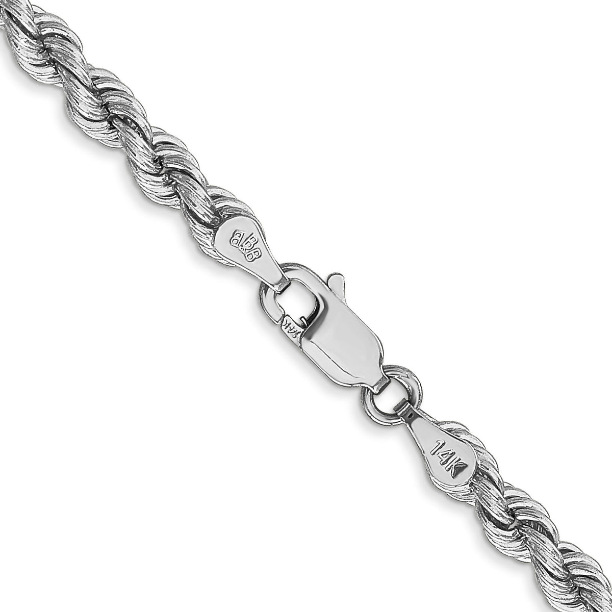 14k WG 4.0mm Regular Rope Chain-W030S-30
