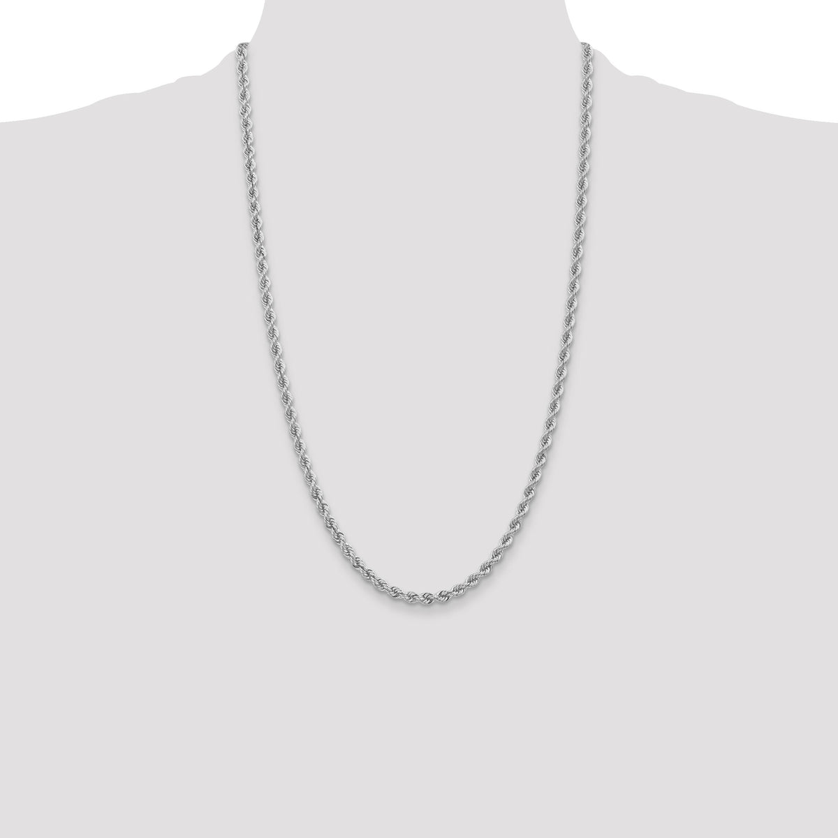 14k WG 4.0mm Regular Rope Chain-W030S-26