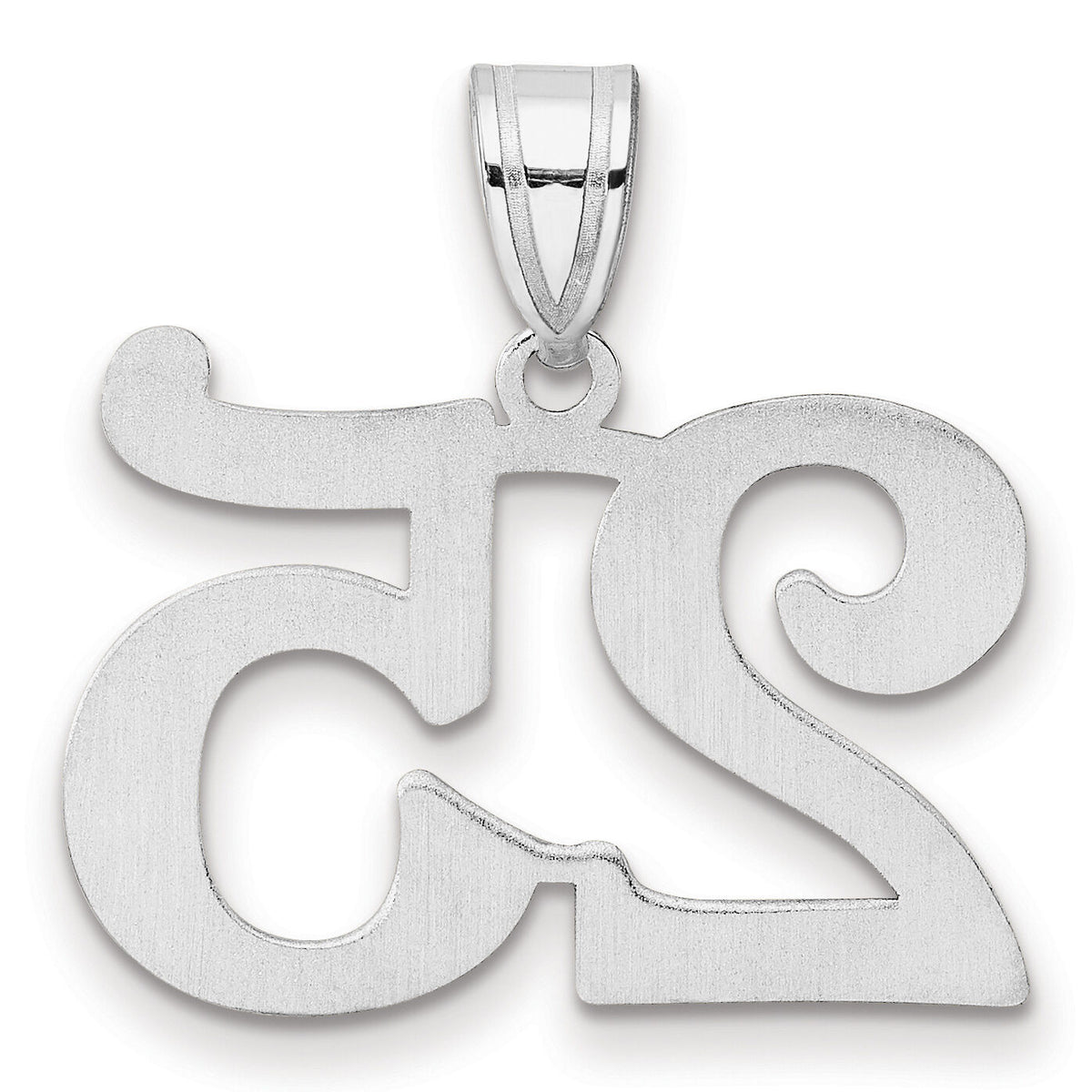 14kw Polished Number 25 Pendant-WAPN25