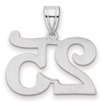 14kw Polished Number 25 Pendant-WAPN25