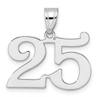 14kw Polished Number 25 Pendant-WAPN25