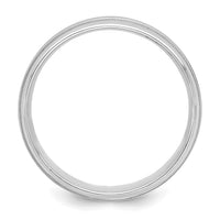 14k White Gold Standard Comfort Fit Brush Satin Fancy Band-WB101S