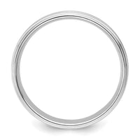 14k White Gold Heavy Comfort Fit Brush Satin Fancy Band-WB102H