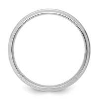 14k White Gold Light Comfort Fit Brush Satin Fancy Band-WB108L