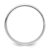 14k White Gold Light Comfort Fit Brush Satin Fancy Band-WB109L