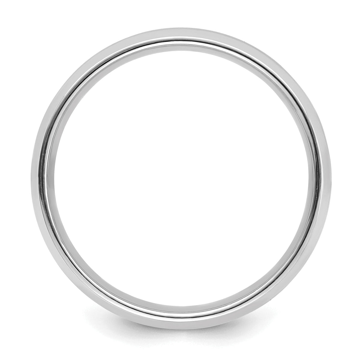 14k White Gold Heavy Comfort Fit Brush Satin Fancy Band-WB111H